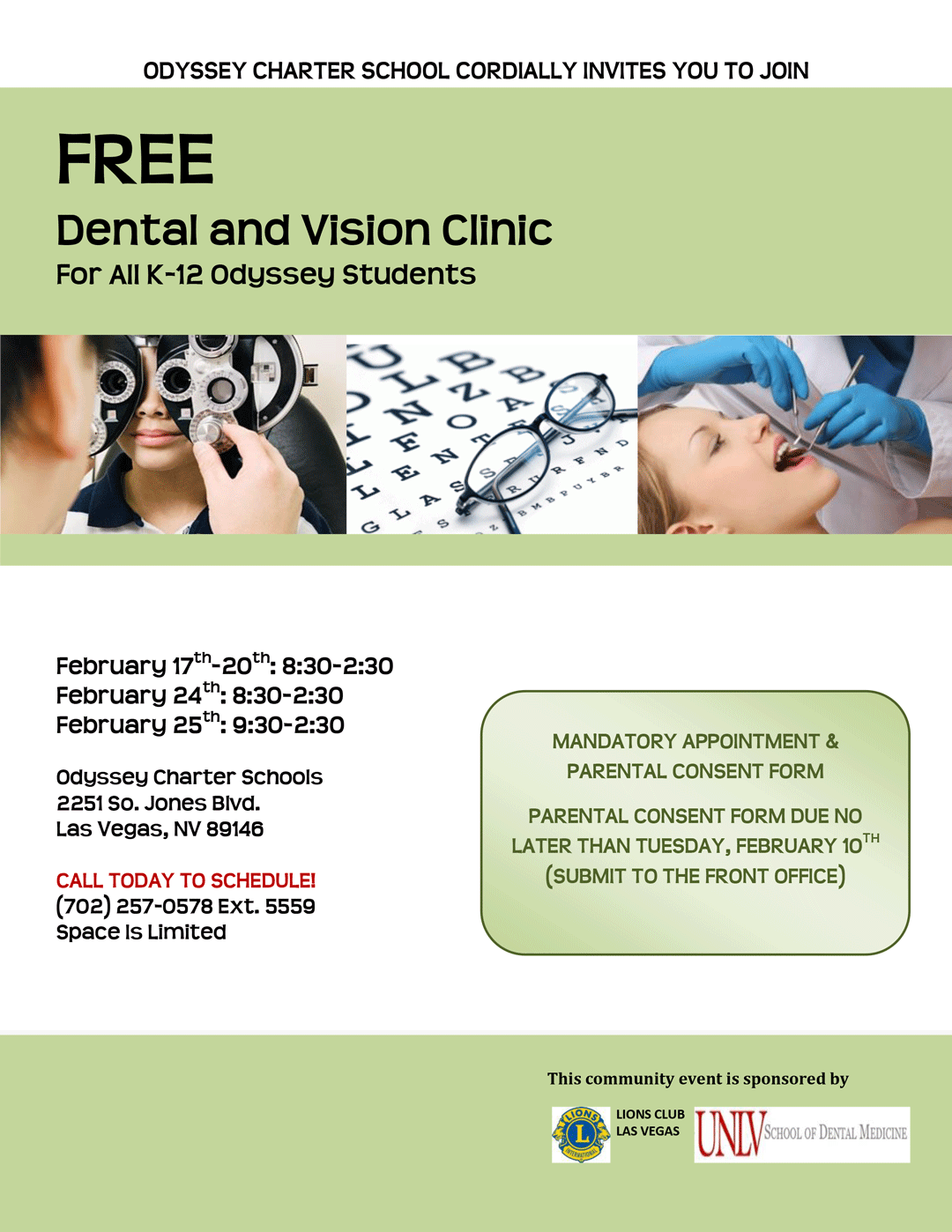 DentalVisionClinic_20142015 Odyssey Charter Schools of Nevada
